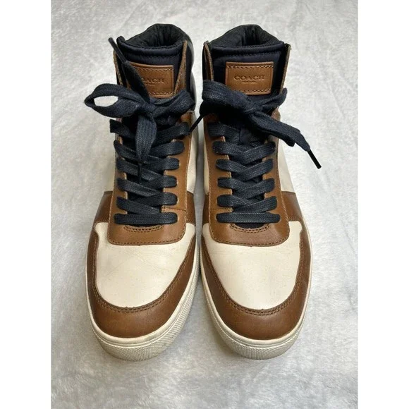 Coach | Shoes | Coach Brown And Blue High Top Sneakers Size  display picture 1